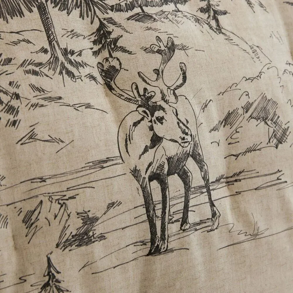 Pottery Barn Rustic Forest Sherpa Comforter King / California King Bedding NEW